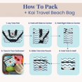 thumbnail image 6 of Large Beach Tote Set for Moms - Foldable Sandproof Travel Bag with  Pouch, Crossbody Strap & Zipper Pockets, 6 of 7