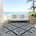 thumbnail image 6 of Addison Rugs Chantille Indoor/Outdoor Transitional Medallions Black Washable Round Rug, 8' x 8', 6 of 6