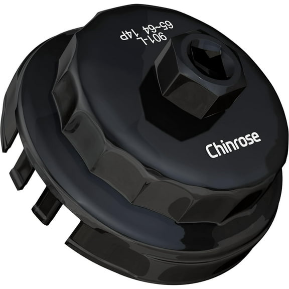 Oil Filter Removal Tool for 1/2-Inch Drive,Heavy-duty Alloy Steel Oil Filter Wrench (64mm 14 Flute Oil Filter)