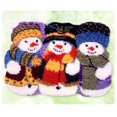thumbnail image 1 of Snowmen Rug Latch Hooking Kit, 1 of 2