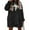 Black, variant on Women's Stylish Casual City Letter Print Pocket Hoodie Dress Thick Hoodies for Women Pullover Graphic Hoodies Women French Womens Sweatshirt with Sleeve Drawstring Pullover Womens Hoodie with Zipper