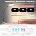 thumbnail image 6 of Costway Folding & Portable Manicure Table with Dust Collector LED Lamp Carry Bag Pink Pink, 6 of 10