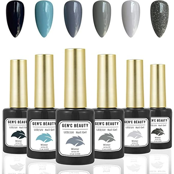 GENC BEAUTY 2023 New Full Nail Colletions Set Of 6 Winter Colors