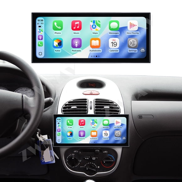 ZWNAV Radio de Voiture Android 15 de 15,8 Pouces pour Peugeot 206 2002-2010 Lecteur Vidéo Multimédia HD Navigation GPS DVD 4G DSP Stéréo Bluetooth