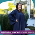thumbnail image 6 of Endea Graduation Matte Navy Blue Graduation Gown, 6 of 7