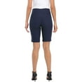 thumbnail image 6 of HDE Pull On Bermuda Shorts For Women Mid Rise 10" Inseam Shorts with Pockets Navy - M, 6 of 6
