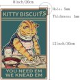 thumbnail image 2 of Cat Metal Tin Sign Kitty Biscuits We Knead Em You Need Funny Sign Vintage Retro Poster Bathroom Quote Vintage Sign for Farm Farmhouse Home Kitchen Cafe Wall Decor 8 x 12inch, 2 of 7