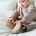 thumbnail image 2 of Dotty Fish Soft Cotton Baby Booties - Non-Slip, Warm Fleece Lined - Woodland, 0-6 Months, 2 of 6