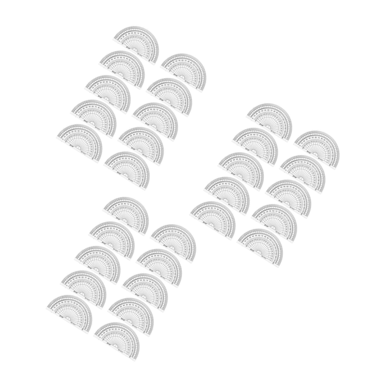 WRISTBIQUE Transparent Math Problems Technical Drawing Rulers 180 Degrees Protractors for Students