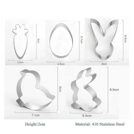

Sandwich Biscuits Mold Easter Cookie Cutter Set Animal Egg Rabbit Pattern Cookie Mold Stainless stee