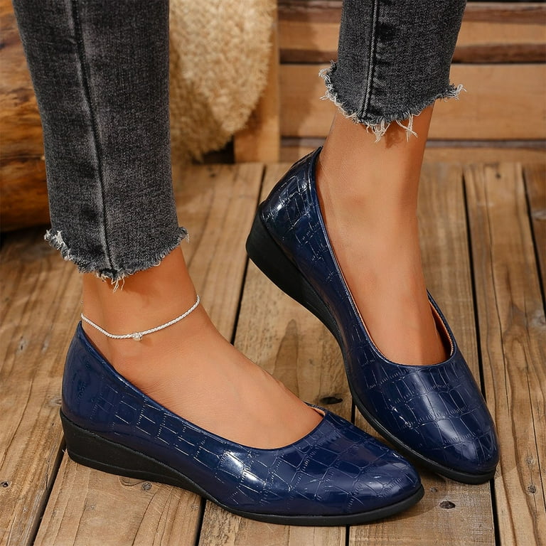 Loafers for Women Dressy Spring Summer Slip on Shoes Wide Width