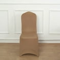 thumbnail image 3 of BalsaCircle 25 Taupe Spandex Stretchable Banquet Solid Chair Covers Slipcovers, 3 of 8