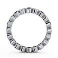 thumbnail image 3 of 1.50 Ct Unique Round Cut Genuine Diamond Blue Sapphire Full Eternity Band for Engagement 14K White Gold Size 9, 3 of 7