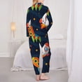 thumbnail image 6 of Goofa Spaceships and Stars Printed Women’s 2 Piece Pajama Set Super,Pajamas Women's Long Sleeve Sleepwear Soft Button Down Loungewear Pjs Lounge Set Nightwear-Large, 6 of 9
