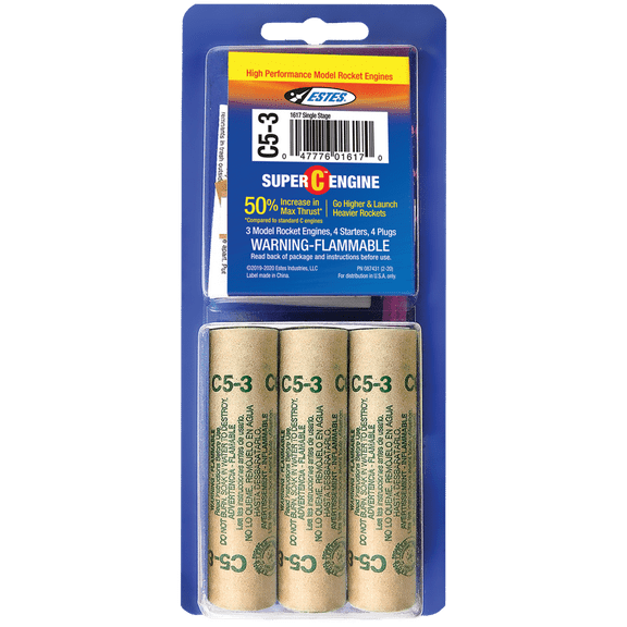 Estes Rockets C5-3 Engines 3 Pack EST10022 / EST1617