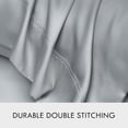 thumbnail image 6 of ClevaHome 3-Piece Twin Bamboo Bed Sheet Set, 100% Organic Cooling Fabric, 16" Deep Pocket, Silver, 6 of 11