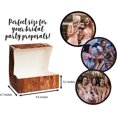thumbnail image 4 of Bridesmaid Proposal Box Set of 6, 1 Maid of Honor Proposal Box and 5 Will You be My Bridesmaid Boxes for Bridesmaid Gifts, Rustic Wood Lights Lace, 4 of 5