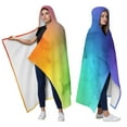 thumbnail image 2 of Wearable Blanket,Rainbow Tie Dye Ink Pattern Hooded Wearable Flannel Blanket for Adults & Teens,Winter Poncho Shawl Wrap Cape Cozy Anti-Pill,50"x60", 2 of 5