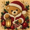 thumbnail image 2 of 2027 Christmas DIY Pearl Diamond Art Kit with Frame (Christmas Bear) | 3D Textured Gem Art Diamond Painting Craft 20x20cm, Perfect Elegant Handmade Gift for Women, Home Decor Gift for Beginners, 2 of 10