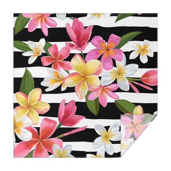 Pioneer Flower Floral Print Pattern Square Tablecloth,Waterproof Square Table Cover,Wipeable Spillproof Washable Table Cover for Home Kitchen Party Decor 42"X42"(107x107cm)