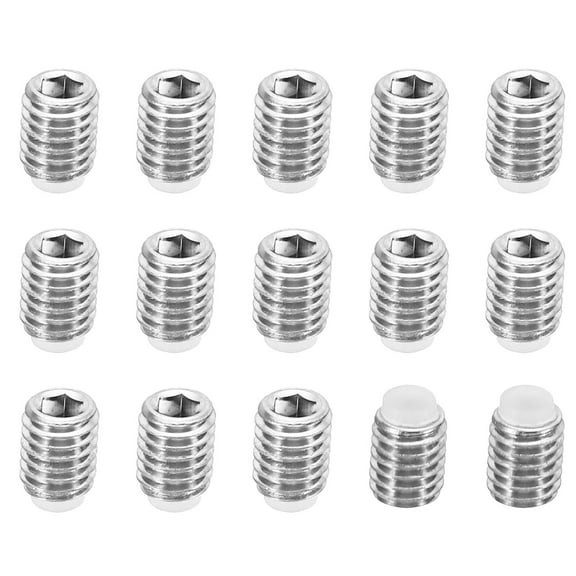 Uxcell M5x6mm Nylon Tip Grub Screw Hex Socket Head Cup Point Anti Slip Set Screws Internal Hex Drive Hardware 15 Pack