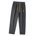 thumbnail image 3 of Pantalones de chándal para hombre con bolsillos Joggers deportivos Atlético Correr Pantalones de casuales Corte Pierna recta Parte inferi , Gris S, 3 of 8