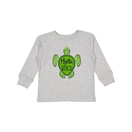 

Inktastic Myrtle Beach Sea Turtle in Green Gift Toddler Boy or Toddler Girl Long Sleeve T-Shirt