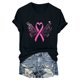 thumbnail image 4 of Blusas de Manga Corta para las Mujeres Divertida Impresión Cuello Redondo Camiseta Vintage, Blusas de Primavera para las Mujeres, 4 of 4