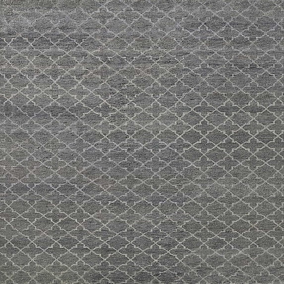 Ahgly Company Indoor Square Mid-Century Modern Gray Oriental Area Rugs, 4' Square