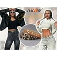 thumbnail image 4 of SUOSDEY Studded Belts for Women Punk Belts Cowgirl Leather Belt for Jeans Dress, 4 of 7