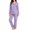 Purple, variant on TEAJOPSUU Women's 2 Piece Pajama Sets Cute Comfy Notched Collar Button Down Long Sleeve Sleepwear Sets with Pants Loungewear Outfit Sets Green