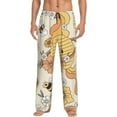 thumbnail image 2 of Lsque Groovy Floral Print Men's Pajama Pants, Lounge Pant - Comfortable Home Wear,Elastic Waistband, Stylish Design-Large, 2 of 9