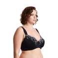 thumbnail image 3 of Curve Muse Womens Plus Size Minimizer Underwire Bra With Lace Embroidery-2 Pack-NUDE,BLACK-40D, 3 of 6