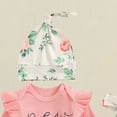 thumbnail image 5 of 0-3 MonthsNewborn Baby Girl Fall Birthday Girl OutfitNewborn Outfits Ribbed Romper Bodysuit Floral Pants Set Girls Pink Tracksuit, 5 of 7