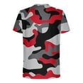 thumbnail image 4 of NaWent Men's T Shirts Casual Camo Printed Lightweight Quick Dry Plus Size Crewneck Short Sleeve Military Hunting Tees Red 10(XL), 4 of 5