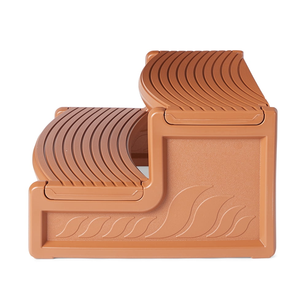 Confer Plastics Handi-Step Hot Tub Stairs for Spas, Redwood