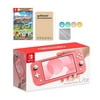 Nintendo Switch Lite Coral with Overcooked! All You Can Eat and Mytrix Accessories NS Game Disc Bundle Best Holiday Gift