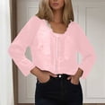 thumbnail image 2 of EDFBUYKRS Womens Long Sleeve Shirts, Casual Crewneck Tunic Tops for Womens Fall, Basic Tees for Women Loose Fit L, 2 of 5