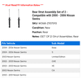 thumbnail image 2 of Rear Strut Assembly Set of 2 - Compatible with 2000 - 2006 Nissan Sentra 2001 2002 2003 2004 2005, 2 of 2