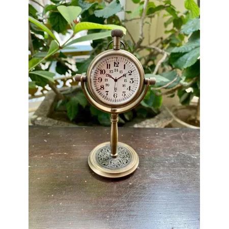 Nautical Brass Table Clock Battery Hanging Victoria Desk Antique Clock Décor