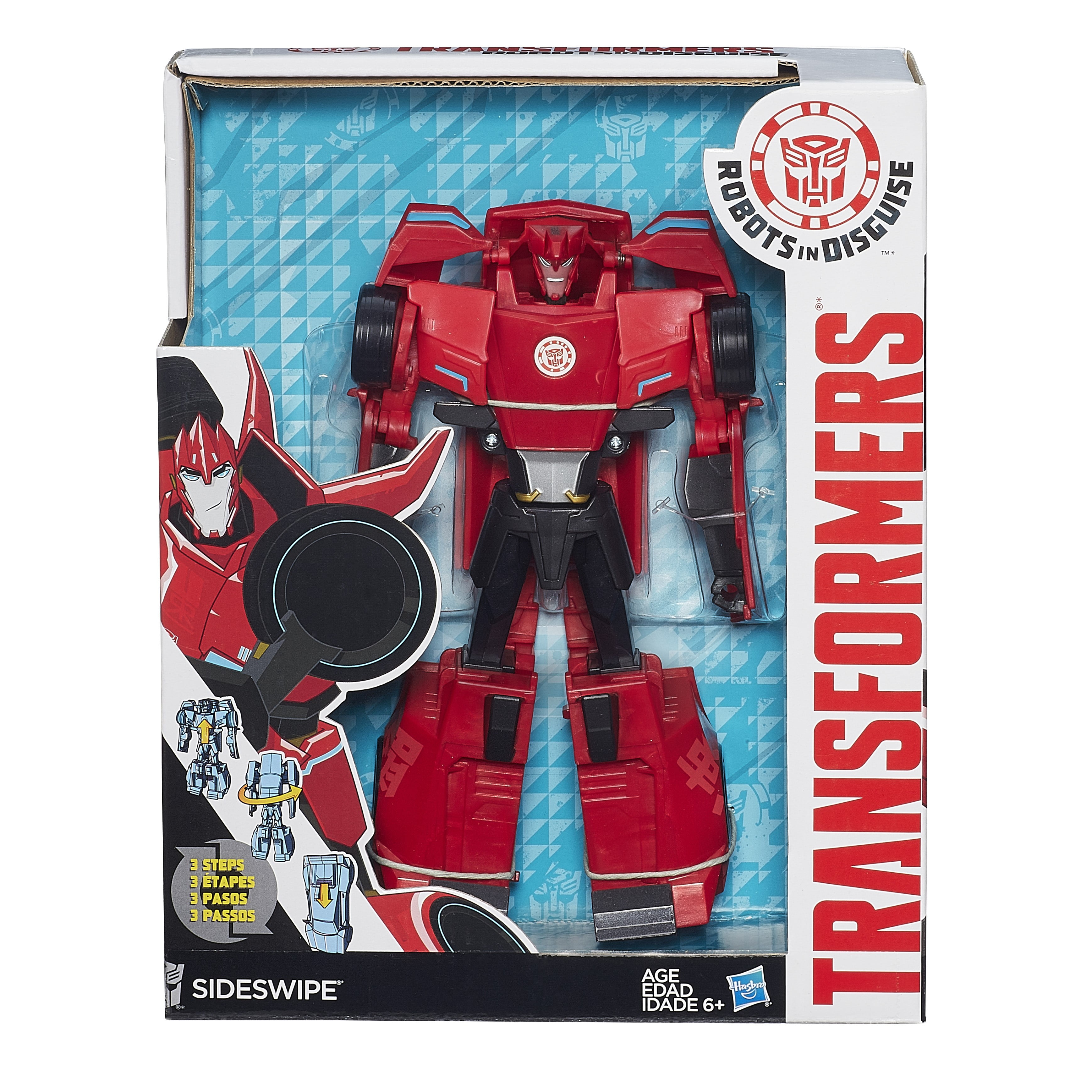 Transformers Robots in 3-Step Changers Sideswipe Figure Walmart.com