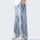 thumbnail image 3 of Pantalones vaqueros de longitud completa para hombre, de moda, informales, desgastados, irregulares, con agujeros, de pierna recta, pantalones de mezclilla para hombre., 3 of 5