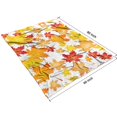 thumbnail image 4 of Autumn Fall Leaves Pattern Blanket,Comfortable Soft Lamb Wool Throw Blanket,All Season,Warm Lightweight Blankets for Sofa Bed Couch Living Room Chair,60"x80", 4 of 4