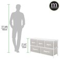 thumbnail image 6 of mDesign Wide Storage Dresser Furniture with 5 Fabric Drawers, Light Gray/White, 6 of 8