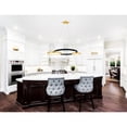 thumbnail image 2 of CWI Lighting Deux Lunes Contemporary Metal LED Chandelier in Black/Brass, 2 of 6