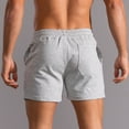 thumbnail image 4 of Elainilye Fashion Mens Plus Size Shorts Solid Cotton Three-point Sports Elastic Mid-waist Lace-up Shorts, 4 of 6