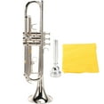 thumbnail image 4 of Filfeel Brass Trumpet, Professional Trumpet With Mouthpiece, Silver For Beginners, 4 of 8