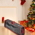 thumbnail image 4 of QJUHUNG Christmas Ornament Storage Box Heavy Duty Xmas Wreath Container with Sleek Zipper Artificial Wreaths  Durable Handles  Dual Zipper & Card Slot  Holiday Xmas Tear-Resistant Storage, 4 of 9