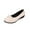 Beige, variant on Women's Eye-Catching Solid Color Shoes Bow Round Toe Patent Leather Large Size Fall And Winter Comfortable Height-Increasing Flat Shoes Beige Size 9