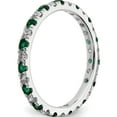 thumbnail image 5 of 14K White Gold Lab Grown Dia Si1/Si2 G H I & Cr Emerald Eternity Band (Size 6) Made In India et0049-cem-050-6wlg, 5 of 6